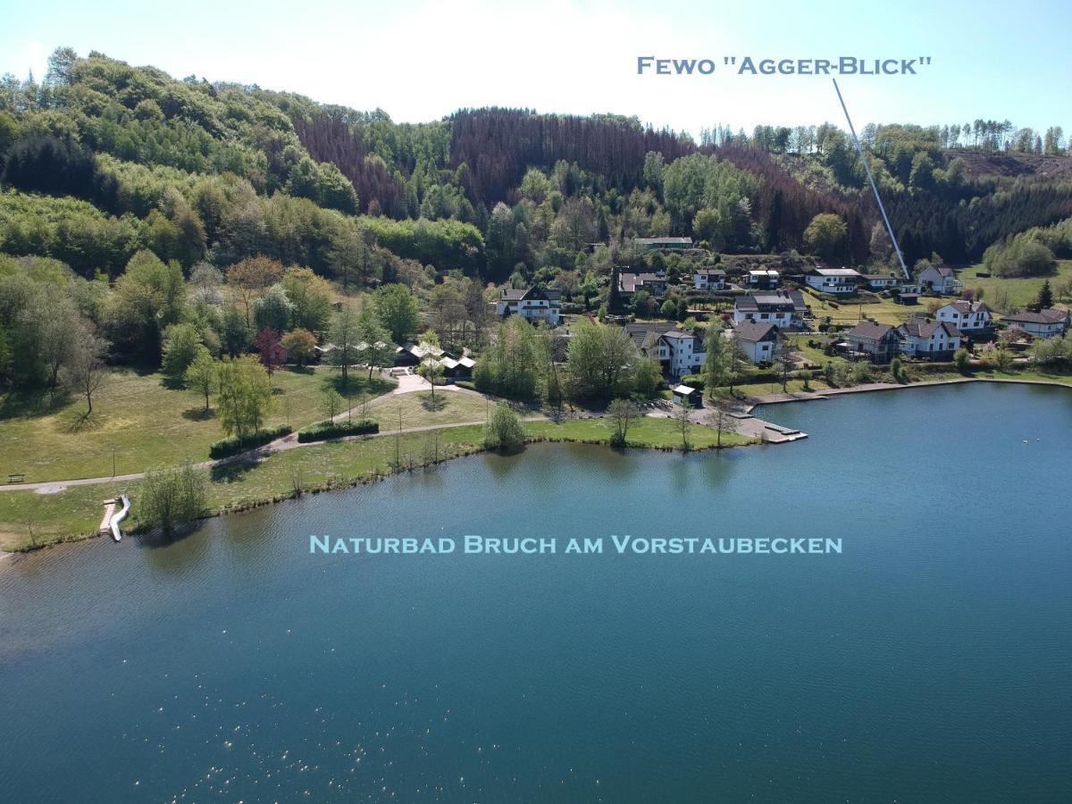 Exklusive Ferienwohnung 'Agger-Blick' Mit Grosser Seeblick-Terrasse & Sauna Gummersbach Extérieur photo